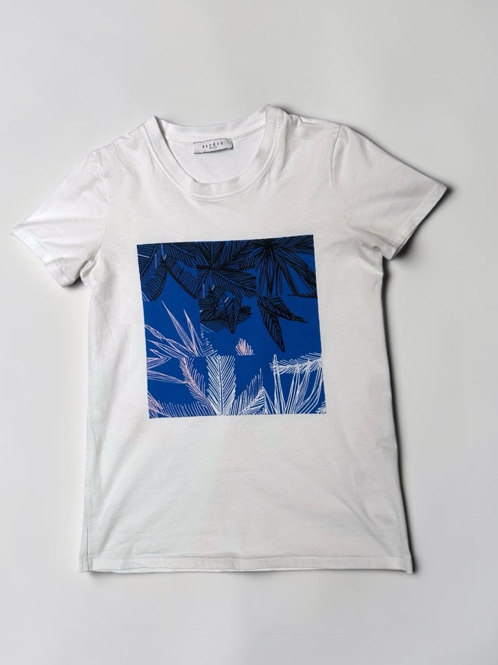 Sandro Paris Short Sleeve Cotton Graphic T-Shirt Size S